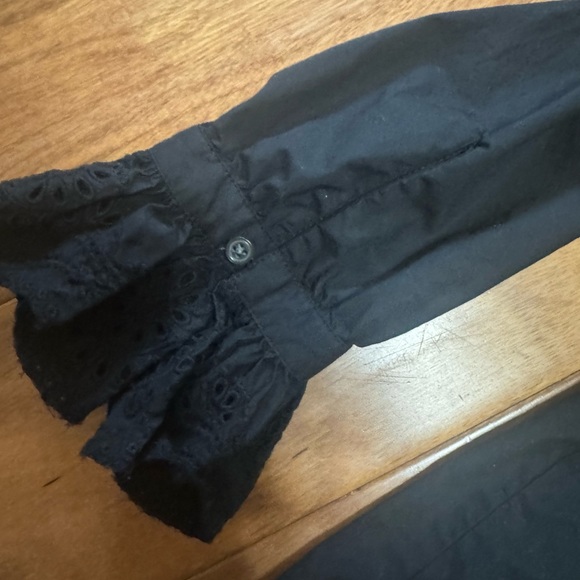 J Crew Eyelet Embroidery Long Sleeve Blouse - Picture 7 of 8